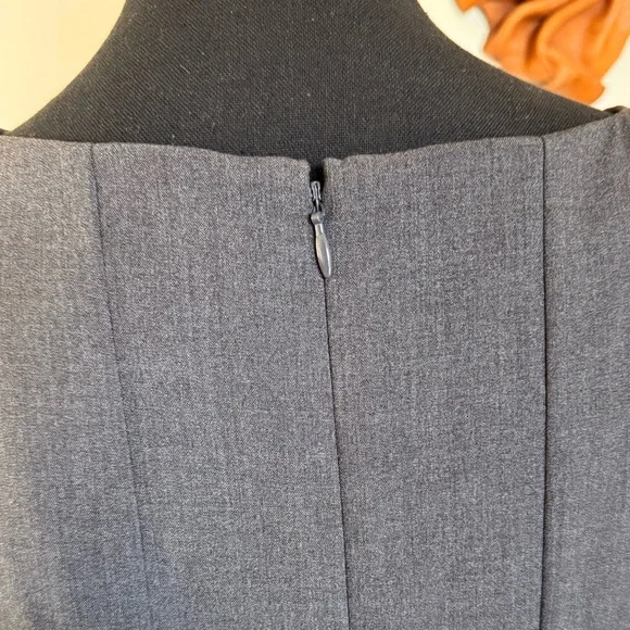 Calvin Klein Charcoal Gray Sleeveless Belted Dress - Picture 5 of 5